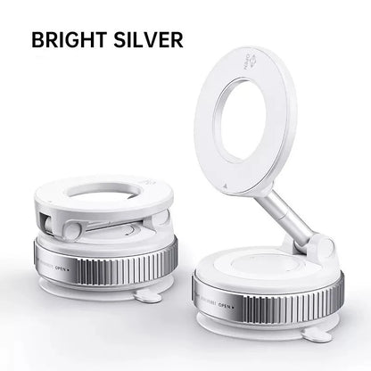 Folding Strong Magnet Magnetic Phone Holder 360° Rotation Desk Car Vacuum Suction Windshield Dashboard Mobile Phone Holder