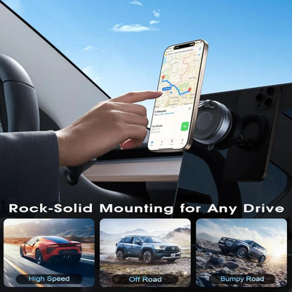 Folding Strong Magnet Magnetic Phone Holder 360° Rotation Desk Car Vacuum Suction Windshield Dashboard Mobile Phone Holder